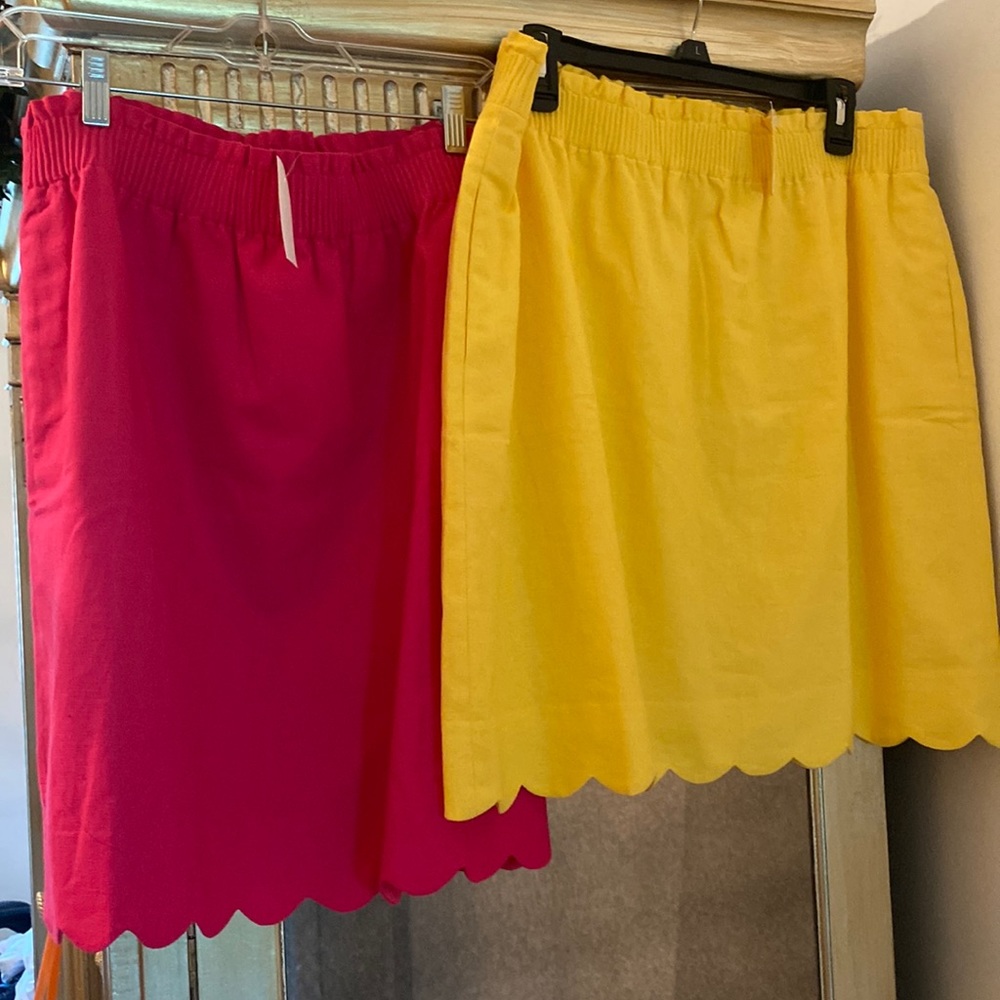 Bundle of 2 scallop stretch skirts from JCrew